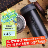 乐扣乐扣（LOCK&LOCK）不锈钢纤巧便携保温杯茶水杯车载商务杯子（200ml）黑色