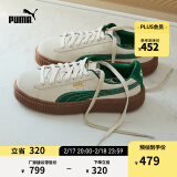 彪马（PUMA）【厚底鞋】女新款低帮复古增高百搭板鞋松糕鞋PLATFORM 363559 杏仁糖色-深绿色-金色-13 37