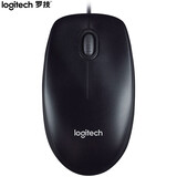 罗技（Logitech） M90（M91P）有线光电鼠标 电脑笔记本家用鼠标 左右手通用对称鼠标 黑色 M90 1只装
