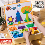 卡卡曼儿童玩具3-6岁男孩女孩生日礼物三4岁磁力拼图七巧板积木益智幼儿 210片磁性几何积木/新年春节礼物 新年春节礼物三四5岁开发智力早教玩具