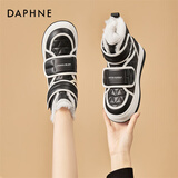 达芙妮雪地靴女厚底2025新款冬季加绒加厚百搭东北保暖女靴子 黑色 37 标准码