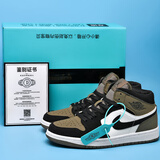 leeromon高帮板鞋男aj莆田鞋内增高男鞋透气平底鞋空军一号男学生运动鞋 高帮黑摩卡 42