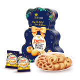 皇冠（danisa）丹麦曲奇饼干缤纷装132g 罐装 小熊版(多款随机发货)印尼进口