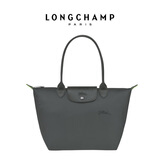 珑骧2024春夏新款饺子女包2605正品龙骧托特包 2605919P66石墨灰中号长柄