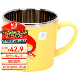 乐扣乐扣（LOCK&LOCK）儿童餐具进口不锈钢小学生牛奶杯卡通杯子带手柄水杯250ml