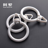 阿黎 窗帘环加厚加粗万向吊环 罗马杆挂环伸缩杆浴帘挂钩扣环  25个装