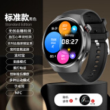 华为机系统通用2025新款手表无创测血糖尿酸血脂血压心电图心率 黑色标配版(+硅胶或备注表带)一