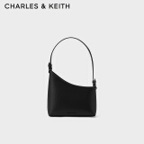 CHARLES&KEITH简约不规则单肩包包女包腋下包女CK2-50781526 Black黑色 M