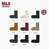 无印良品 MUJI 女式 合脚直角 缆绳袜 袜子 DAJ13C1A 炭灰色 23-25cm/36-40码