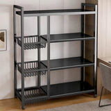 喻品置物架落地厨房多层多功能微波收纳架锅具蔬菜储物架ZW170三网80