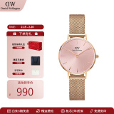 丹尼尔惠灵顿（DanielWellington）dw手表女 简约时尚欧美腕表石英女士手表 生日情人节礼物送女友 28mm女表-粉盘玫瑰金钢带/DW368