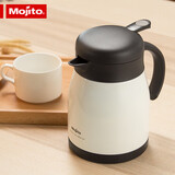 木吉乇（Mojito）304不锈钢家用小巧办公咖啡保冷保温壶下午茶壶白色 800ml