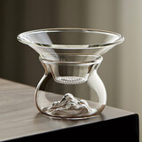 逸居客（YIJUKE）观山玻璃茶漏茶滤创意茶叶过滤网茶隔漏斗茶具配件滤茶器