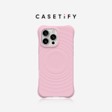 CASETIFY 纯色波漾手机壳 MagSafe兼容 硅胶手机壳 适用于苹果iPhone16/15 Plus/Pro/Max手机保护壳 樱草粉Magsafe iPhone 16 Pro