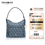 新秀丽（Samsonite）时尚通勤包包女包托特女士单肩包大开口女士手提包NO3蓝色印花