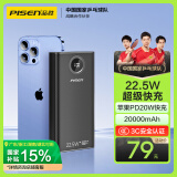 品胜22.5W超级快充20000毫安大容量充电宝宿舍电源移动电源可上飞机20WPD适用苹果16华为mate xt小米