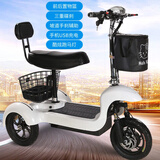 圣雅美电动三轮车亲子小型带电瓶老年老人接送孩子代步电动滑板车成人 白色 48V锂电测试40公里双人座