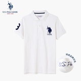 U.S. POLO ASSN.【100%棉】poo衫男夏季宽松美式休闲纯棉t恤男士高端短袖男上衣