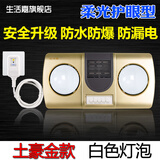 生活嘉灯暖浴霸壁挂式风暖卫生间灯泡取暖器挂墙浴室暖风机洗澡加热暖灯 土豪金/防漏电壁挂式浴霸+白泡
