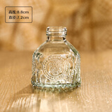 梵冈尬蒂北欧精致迷你玻璃花瓶水养鲜花装饰小花瓶感花器摆件 浮雕喷壶