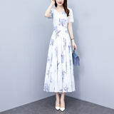 对兰连衣裙女长款2025夏天新款女装气质女神范沙滩裙女海边度假长裙子 7206# XL （推荐110-120斤）