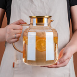 半物生活凉水壶耐高温玻璃水壶轻奢家用冷水壶高档大容量耐热果汁壶凉茶壶