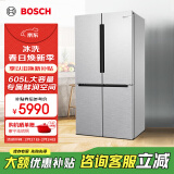 博世（BOSCH）605L大容量十字对开门 四开门变频家用电冰箱 一级能效 风冷无霜 5mm微缝半嵌 支持国家补贴 KMF61A45TI 精细分储