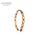 亚历山大（ALEXANDRE DE PARIS）女朋友礼物简约发箍浪漫镂空头箍时尚百搭发饰1573 E深褐色