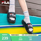 斐乐（FILA）女鞋运动拖鞋厚底凉拖沙滩鞋漂流船 黑-BK 36.5