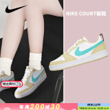 耐克（NIKE）女鞋 2025春季新款时尚潮流休闲鞋轻便舒适保暖低帮板鞋子大童鞋 COURT BOROUGH/米黄 36.5