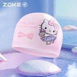 洲克（ZOKE）凯蒂猫泳帽舒适不勒头游泳护发护耳比赛女童针织泳帽624604302