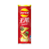 乐事（Lay's）无限薯片 嗞嗞烤肉味 104g 罐装 膨化食品 零食 休闲食品