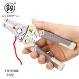 釰釰福冈工具不锈钢分线钳压线钳剪线钳剥线钳9028多功能综合电工钳 多功能综合钳FO-9028C