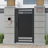 铁艺庭院大门铝合金别墅双开门小区户外不锈钢电动铝艺门乡村院门 主图单开门/每平方