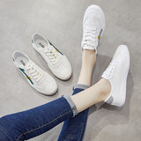 ZHR精选定制女鞋 经典撞色百搭小白鞋女  韩版港风平底休闲鞋女 INS舒适柔软 AT29 白灰色 39