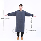 柠潮加肥加大围裙工作服牛仔反穿衣帆布罩衣男女防污耐磨劳保罩衫成人 特大码 260斤以内