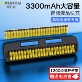 德力普（Delipow）5号充电电池3300毫安大容量电池充电器套装五号7号通用KTV话筒/麦克风/相机/玩具 24槽液晶充电器+48节5号3300毫安