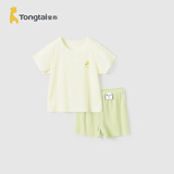 童泰夏季5月-4岁婴儿男女宝宝短袖套装TS31J422 绿色 90cm