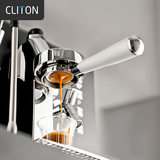 CLITON咖啡机手柄咖啡萃取手柄配件通用无底意式不锈钢白色手柄51mm