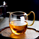 一品工坊玻璃公道杯茶漏三件套茶滤加厚耐热玻璃分茶器茶海功夫茶具配件 雅兰公杯350mL