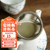 光峰 日本进口线唐草小蓝芽茶杯日式汤吞寿司杯陶瓷小杯泡茶杯子茶具 专用滤网（不带茶壶）单个