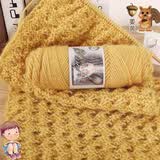 衣织都绣松鼠绒亮丝线金丝绒棒针中粗手工diy编织宝宝帽子围巾外套毛线团 姜黄色19