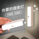 赤昶宿舍神器台灯学习专用学生小夜灯寝室下铺床上用磁铁吸附贴酷毙灯 10cm按钮三色光【磁吸+无极调光