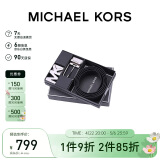 迈克.科尔斯（MICHAEL KORS）礼物MK男士腰带BELT礼盒款针扣板扣双腰带头老花腰带 30MM 黑色