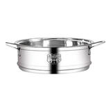 GLASSLOCK宝宝陶瓷奶锅婴儿辅食锅小煮锅不粘锅煮粥面煎锅 奶锅专用不锈钢蒸笼 16cm