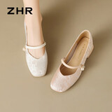 ZHR玛丽珍鞋女新中式国风粗跟女鞋气质复古旗袍单鞋女 CG71F 粉色 38