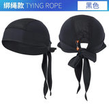 西骑者（WestBiking）骑行小帽户外运动遮阳自行车骑行布帽小帽子透气散热骑行装备 黑绑绳款
