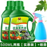 大海边 植物营养液通用型水培浓缩绿植养花卉花肥盆栽君子兰发财树绿萝 通用型500ml*2瓶+喷壶组合