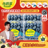 怡颗莓【果肉细腻】当季云南蓝莓 国产蓝莓 新鲜水果 Jumbo超大125g*4盒
