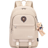 牛津大学（University of Oxford）书包男中小学生书包女初高中双肩背包减负休闲包 X1069卡其